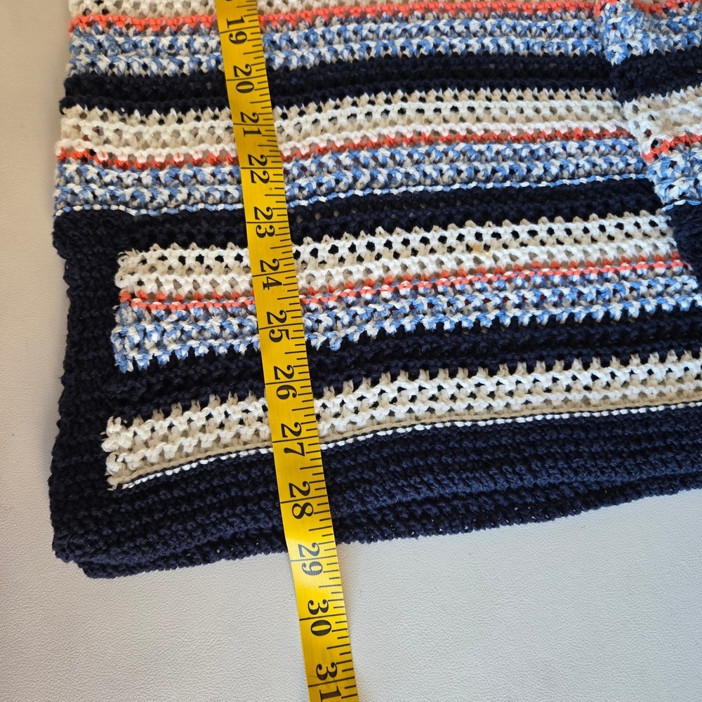 Tommy Hilfiger Striped Open Knit Cotton Sweater‎ Size S Nautical Coastal Preppy - Picture 10 of 11